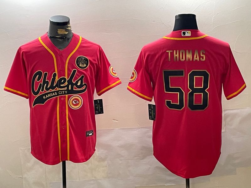 Men Kansas City Chiefs 58 Thomas Red Joint Name 2024 Nike Limited NFL Jersey style 3
